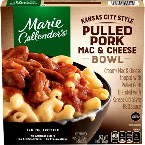 1 meal (312 g) Kansas City Style Pulled Pork Mac & Cheese Bowl