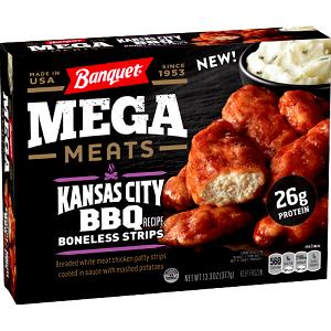 1 meal (377 g) Mega Meats Kansas City BBQ Boneless Strips