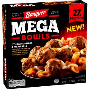 1 meal (396 g) Mega Bowls Dynamite Penne & Meatballs
