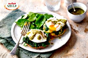 1 meal (8 oz) Pesto Eggs Florentine