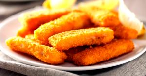 1 Meal Breaded Fish or Fish Sticks with Pasta, Vegetable and Dessert (Frozen Meal)