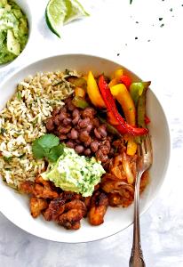 1 meal Chicken Fajita Bowl w/ Cilantro Rice (Standard)