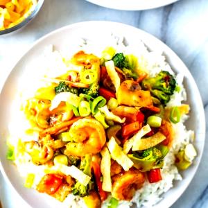 1 meal Shrimp Wonton Stir Fry