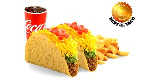 1 Meal Two Chicken Soft Tacos, Fries, Drink