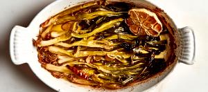 1 Medium (4-1/8" Long) Cooked Young Green Onion (Fat Added in Cooking)