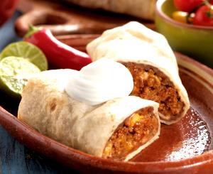 1 Medium Burrito with Beef, Beans, Cheese and Sour Cream