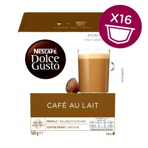 1 Medium Cafe Au Lait, Flavor Add (Medium)