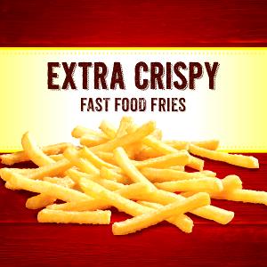1 Medium Fast Food Order Deep Fried Potato French Fries (from Frozen)