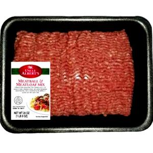 1 Medium Meatball Meat Loaf with Beef, Veal and Pork