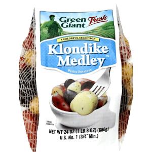 1 medium potato (5 small potatoes) (148 g) Klondike Medley Petite Potatoes