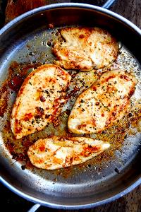 1 Medium Slice (approx 2" X 1-1/2" X 1/4") Fried Chicken Breast No Coating