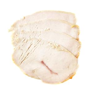 1 Medium Slice (approx 3" X 2" X 1/4") Baked or Fried Breaded Light Turkey Meat