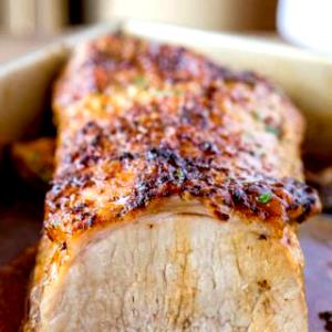 1 Medium Slice (approx 4-1/2" X 2-1/2" X 1/4") Loin Pork Roast (Lean and Fat Eaten)