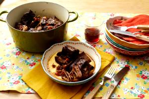 1 Medium (yield After Cooking, Bone Removed) Beef Shortribs (Lean and Fat Eaten)