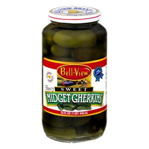 1 Midget Gherkin (2-1/8" Long) Sweet Cucumber Pickle