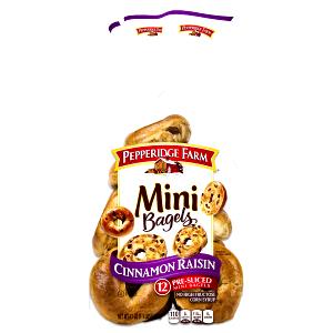 1 mini bagel (43 g) Mini Bagels - Cinnamon Raisin