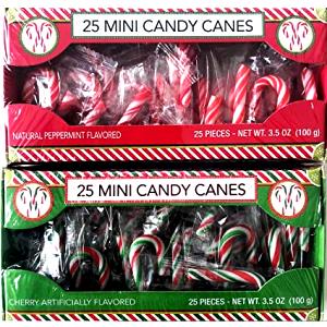 1 Miniature Candy Cane Hard Candy