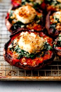 1 mushroom (116 g) Goat Cheese Stuffed Portobello Mushroom