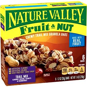 1 Nature Valley Bar Lowfat Oats, Fruit and Nuts Granola Bar