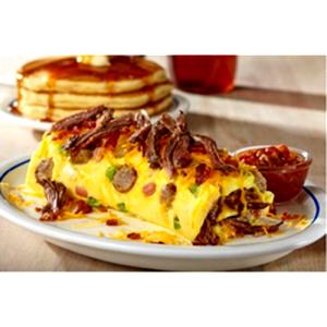 1 omelette Colorado Omelette with 3 Buttermilk Pancakes