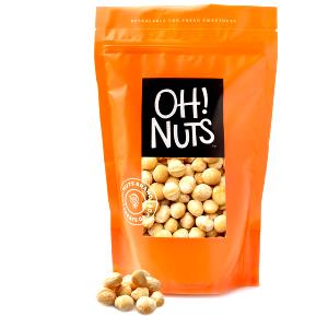 1 Oz (10-12 Kernels) Dry Roasted Macadamia Nuts (with Salt Added)