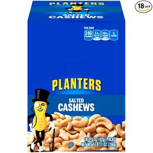 1 Oz (18 Kernels) Roasted Salted Cashew Nuts