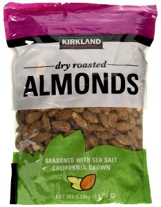 1 Oz (22 Whole Kernels) Dry Roasted Almonds (with Salt Added)