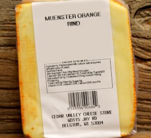 1 oz (28 g) Orange Rind Muenster Cheese