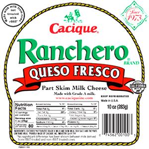 1 oz (28 g) Ranchero Queso Fresco