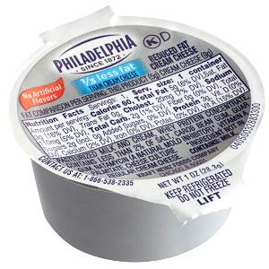 1 oz (28 g) Reduced Fat Cream Cheese Spread