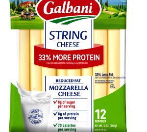 1 oz (28 g) Reduced Fat Mozzarella String Cheese