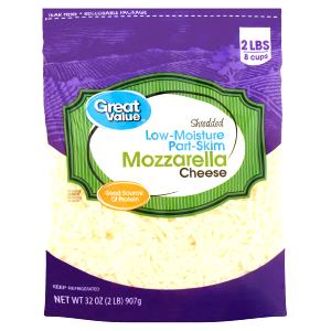 1 oz (28 g) Shredded Mozzarella Cheese