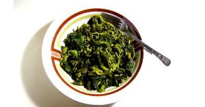 1 Oz Amaranth Leaves (with Salt, Drained, Boiled, Cooked)