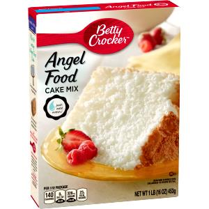 1 Oz Angelfood Cake (Prepared, Dry Mix)