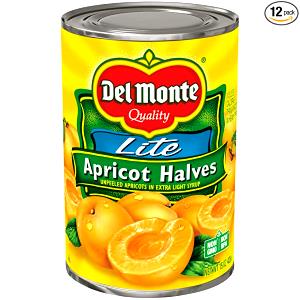 1 Oz Apricot in Light Syrup (Cooked or Canned)