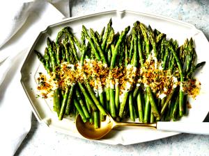 1 Oz Asparagus Creamed or with Cheese Sauce