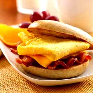 1 Oz Bacon and Egg Sandwich