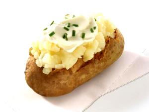 1 Oz Baked Potato Topped with Sour Cream and Chives