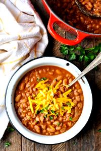 1 Oz Barbeque Chili Beans (Ranch Style, Cooked)