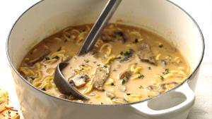 1 Oz Beef and Noodles with (Mushroom) Soup (Mixture)