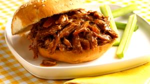 1 Oz Beef Barbecue Submarine Sandwich on Bun