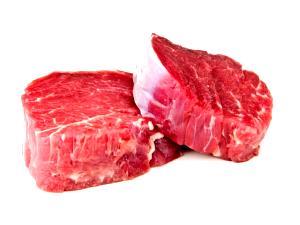 1 Oz Beef Bottom Round (Lean Only, Trimmed to 1/8" Fat, Select Grade, Cooked, Braised)