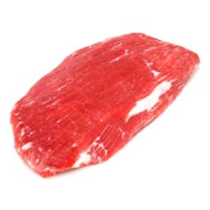 1 Oz Beef Flank (Lean Only, Trimmed to 0" Fat, Cooked, Broiled)