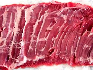 1 Oz Beef Inside Skirt Steak (Lean Only, Trimmed to 1/4" Fat)