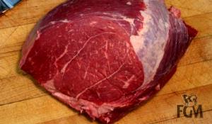 1 Oz Beef Knuckle (Tip Side, Steak, Trimmed to 0" Fat, Select Grade)