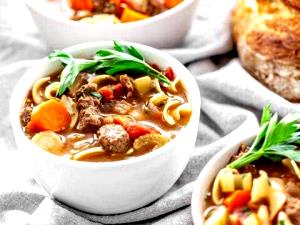1 Oz Beef, Noodles and Vegetables Soup (Mixture)