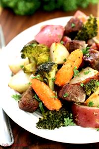 1 Oz Beef, Potatoes and Vegetables (Including Carrots, Broccoli, and/or Dark-Green Leafy, Mixture)