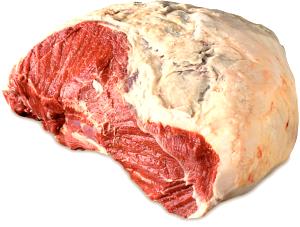 1 Oz Beef Round (Full Cut, Trimmed to 1/4" Fat, Choice Grade)