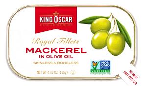 1 Oz Boneless Cooked Mackerel