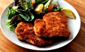 1 Oz, Boneless, Raw, Breaded (yield After Cooking) Fried Veal Cutlet or Steak